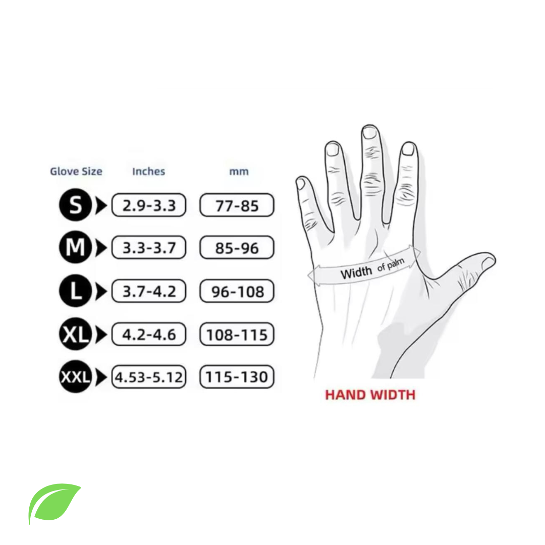 Guanti in lattice NERO S/M/L/XL