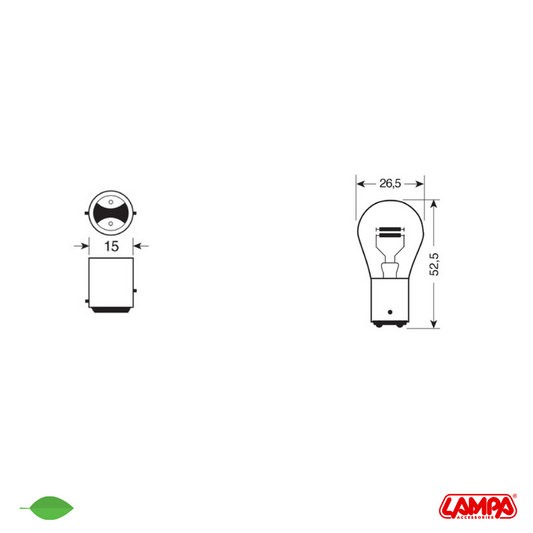 12V LAMPADA 2 FILAMENTI P21/5W 21/5W 2PZ