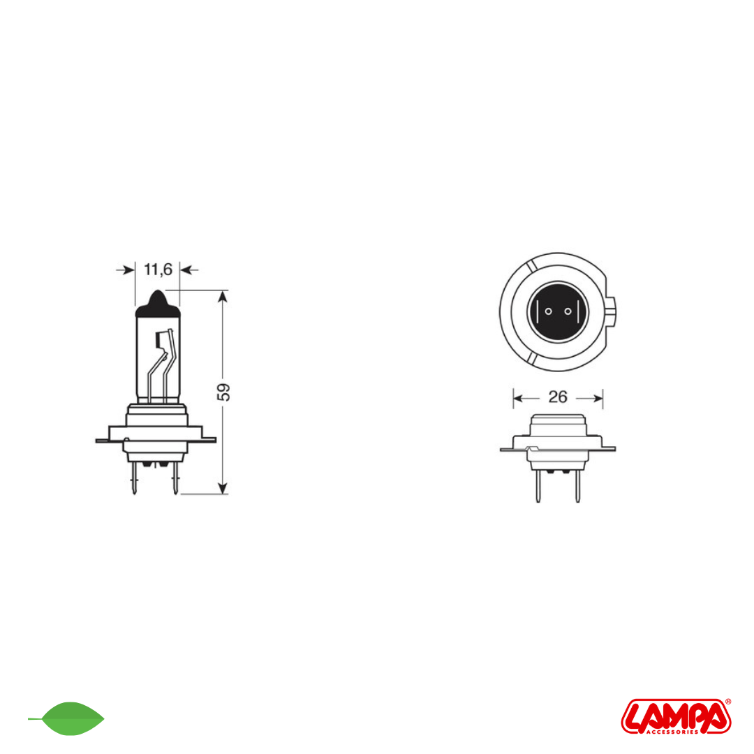 12V LAMPADA ALOGENA H7 55W 1PZ 58053