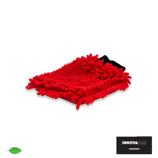 Rasta Wash Mitt - Guanto per il lavaggio morbido ROSSO